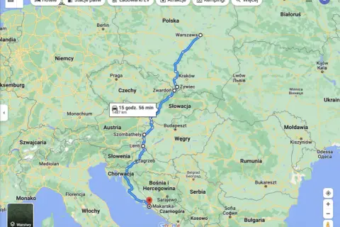 Trasa Warszawa-Chorwacja: Która najlepsza? Porównanie i koszty