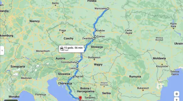 Trasa Warszawa-Chorwacja: Która najlepsza? Porównanie i koszty