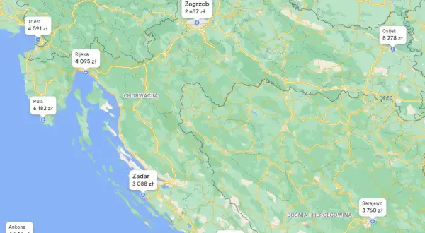 Poznań-Chorwacja samochodem: którą trasę wybrać? Koszty, czas, komfort