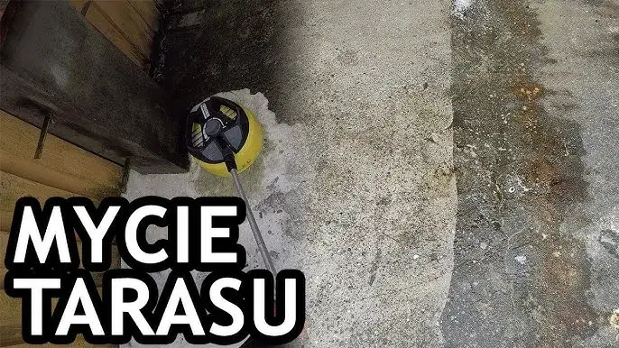 czyszczenie starego chodnika betonowego myjką ciśnieniową