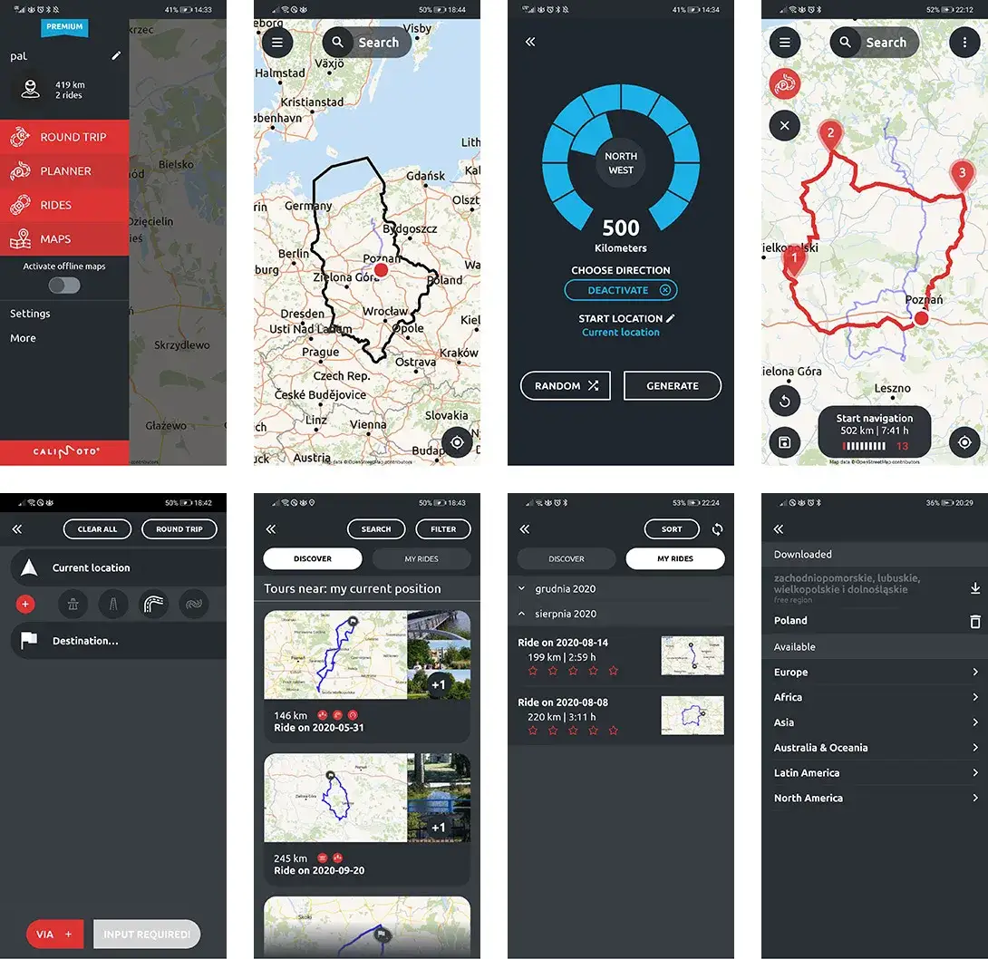 aplikacje do planowania tras motocyklowych na smartfonie