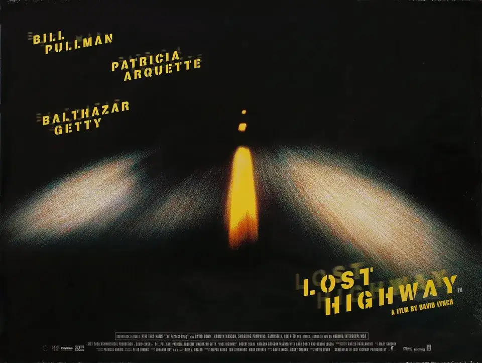 Zagubiona autostrada David Lynch plakat