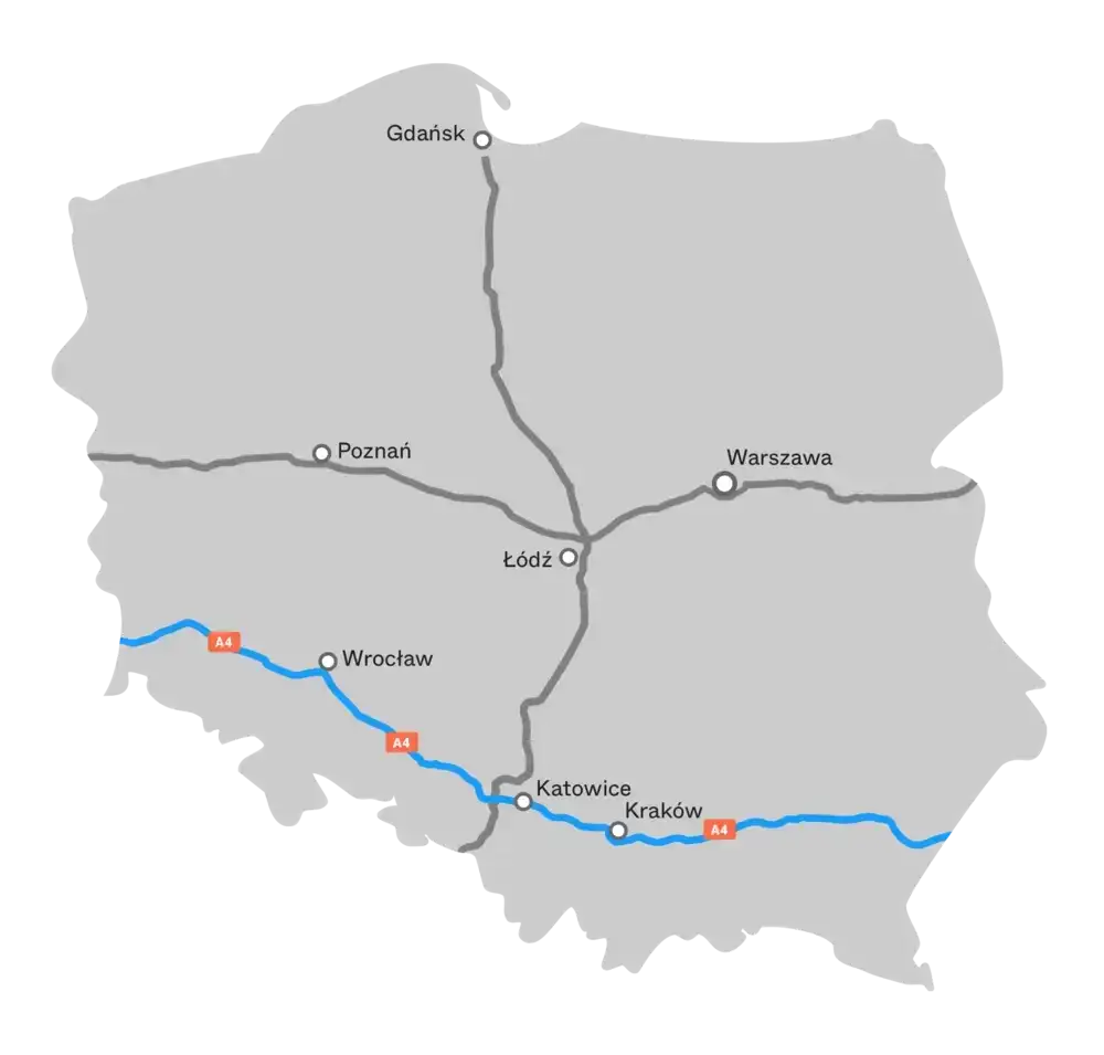 Autostrada A4 bramki Katowice Kraków płatność