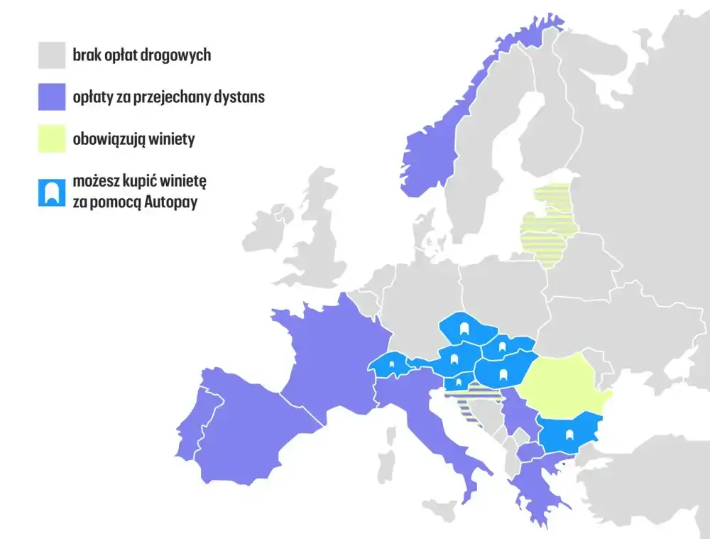 winiety elektroniczne Europa