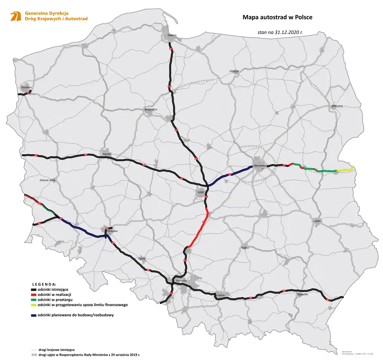 autostrada A2 A1 Polska