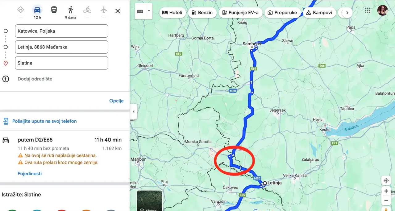 Winieta elektroniczna Słowacja Węgry Chorwacja