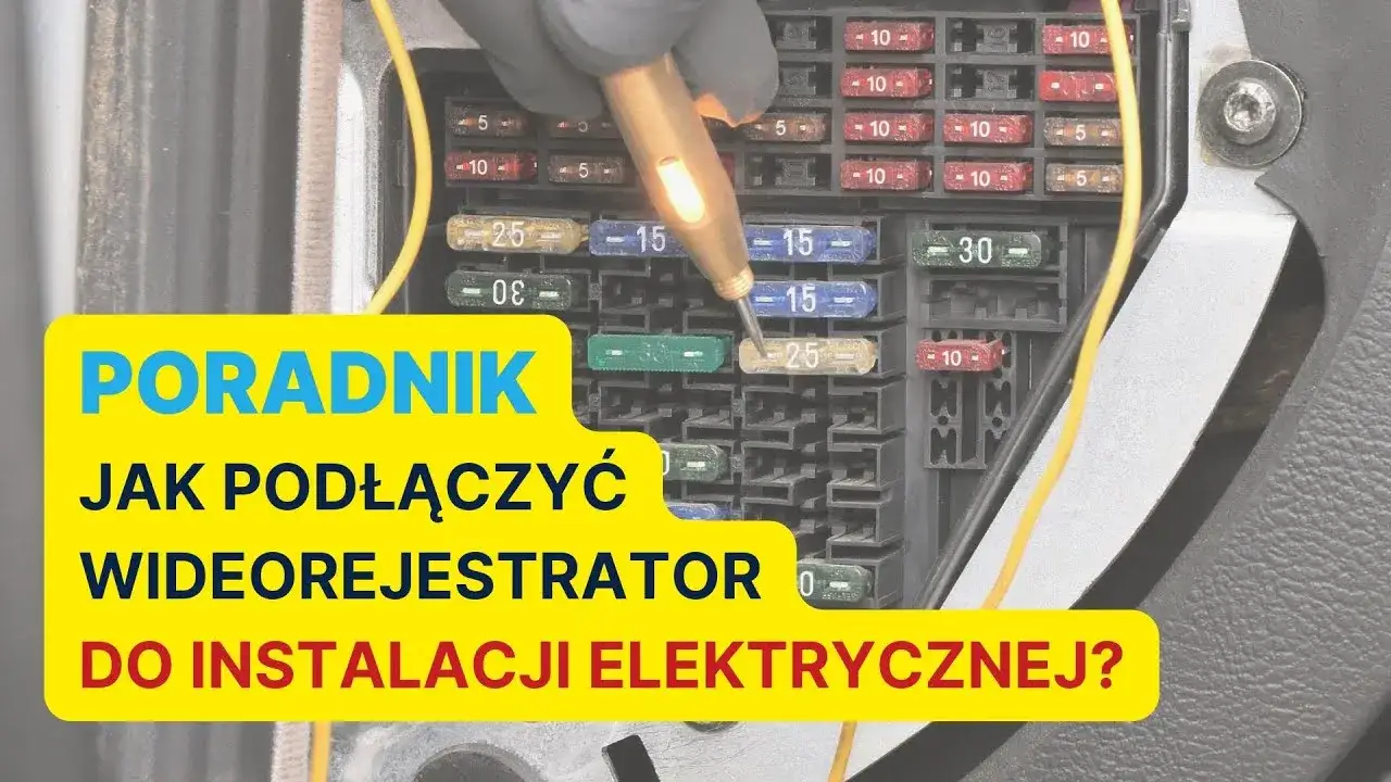 schemat podłączenia wideorejestratora do bezpieczników ACC i stałego plusa