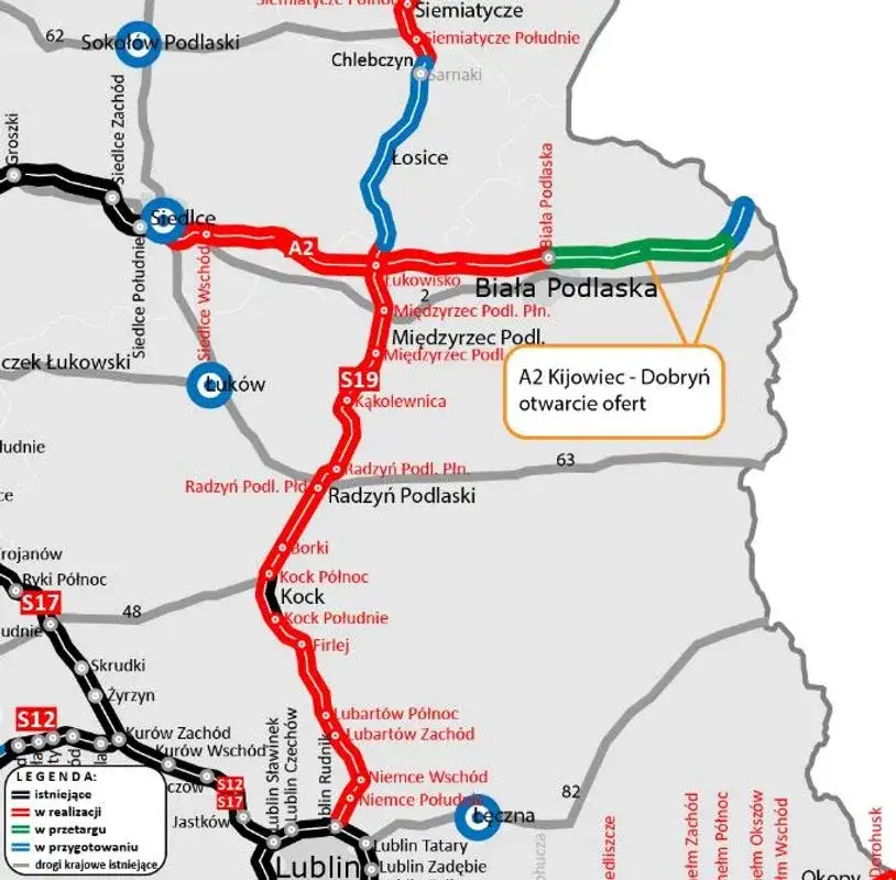Budowa autostrady A2 wsch&oacute;d Polska