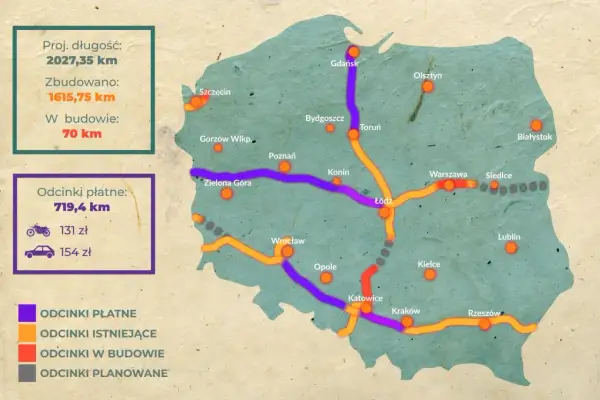 Ile jest autostrad w Polsce? Pełny przewodnik i mapa 2024